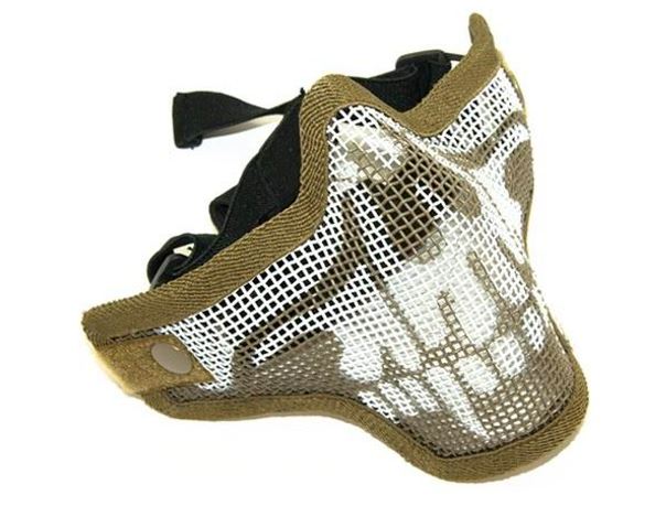 Steel Half Face Mask (TAN Skull)