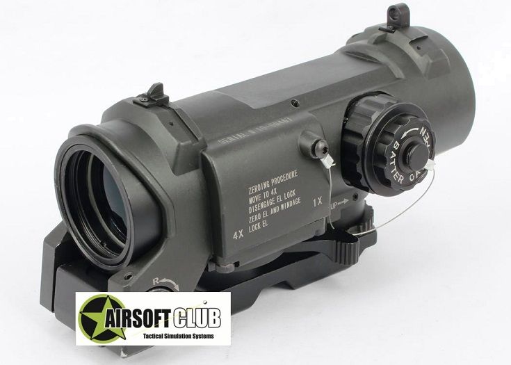 4X Elcan SpecterDR Type Red/Green Dot Sight Scope