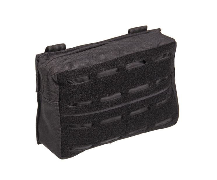 BLACK LASER CUT BELT POUCH SMALL