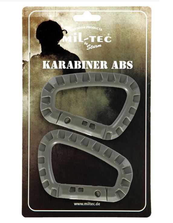 ABS PLASTIC CARABINER 2PCS FOLIAGE