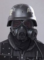 M04 Dummy Gas Mask w/ Ventilatiing Fan (Black)