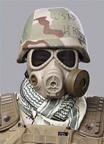 M04 Dummy Gas Mask w/ Ventilatiing Fan (Tan)