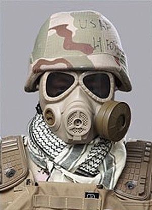 M04 Dummy Gas Mask w/ Ventilatiing Fan (Tan)