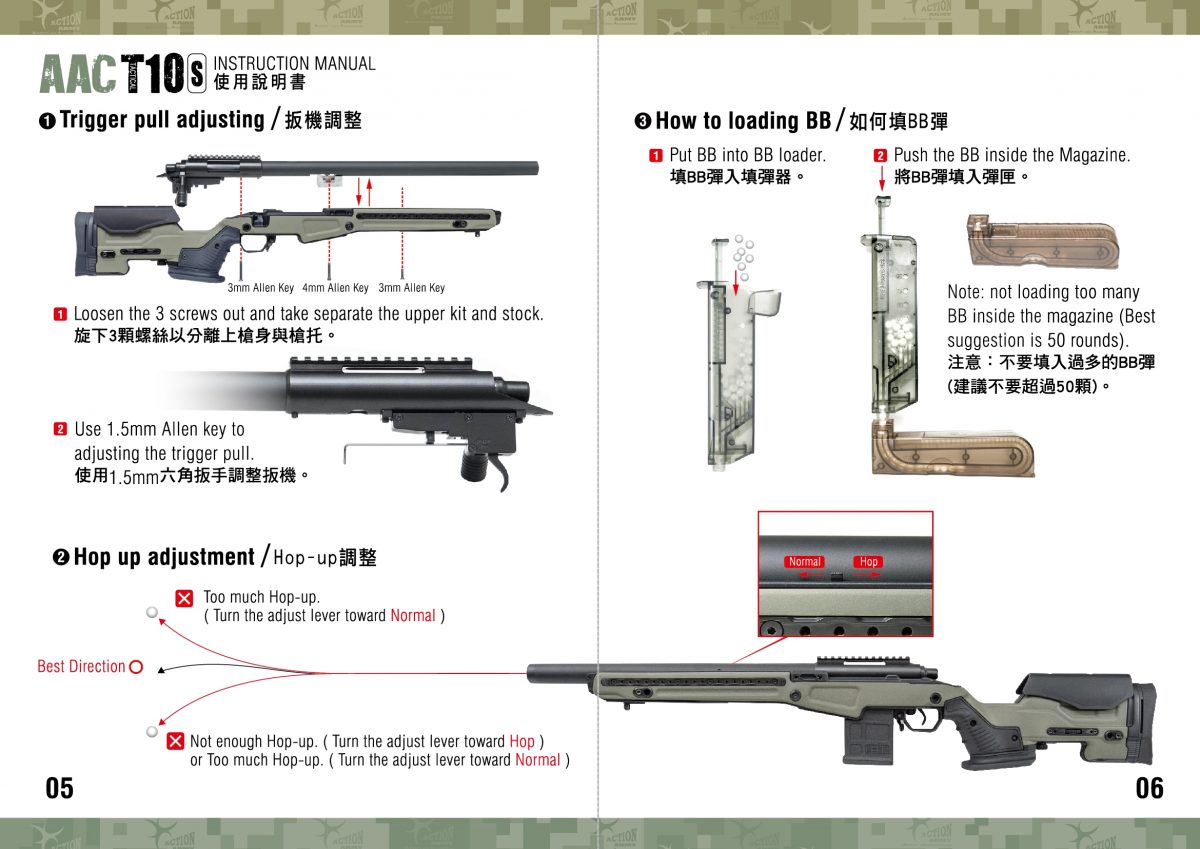 AAC T10S Bolt Action Sniper Rifle Grey - Image 3