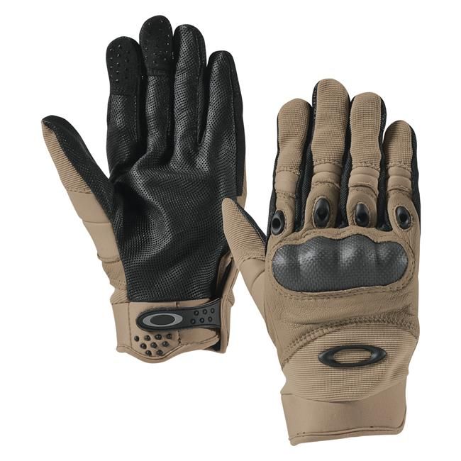 Oakley style Full Finger Real leather Carbon Knuckle-TAN