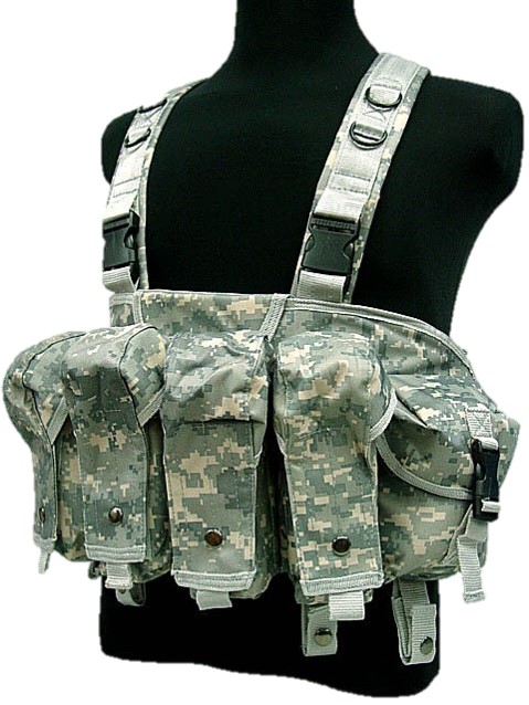 ac20107acu_1.jpg Tactical Magazine Chest Rig Carry Vest - ACU - Image 1