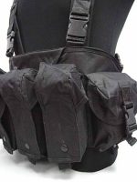 Tactical Magazine Chest Rig Carry Vest Black (600D)
