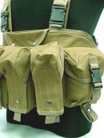 Tactical Magazine Chest Rig Carry Vest Tan (600D)