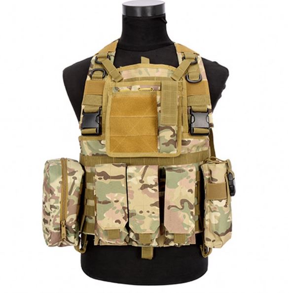Versatile Assault Military Plate Carrier Tactical Vest -  Multicam