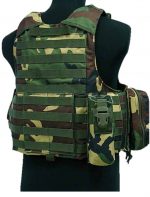 Molle Tactical Strike Plate Carrier Vest Woodland  - Image 3