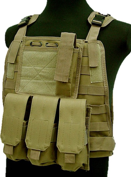 US Marine Assault Molle Plate Carrier Vest Desert - Tan 