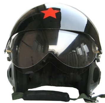 Miltary Air Force Jet Pilot Flight Helmet - Black