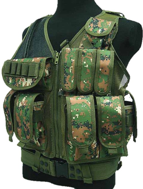 USMC Combat Tactical Vest - Digital Woodland 