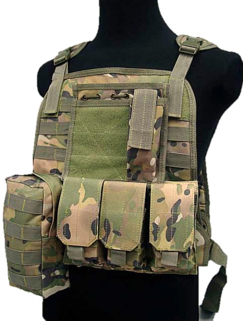 US Marine Assault Molle Plate Carrier Vest Camo Multicam