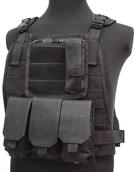 US Marine Assault Molle Plate Carrier Vest Black