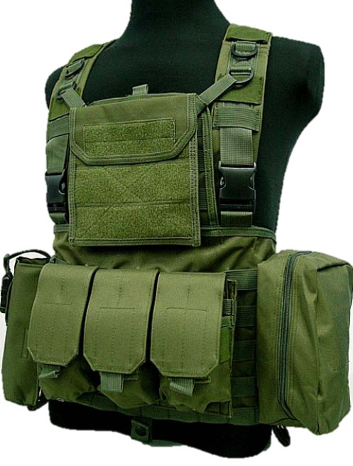 Versatile Military Plate Carrier Tactical Vest OD (600D)
