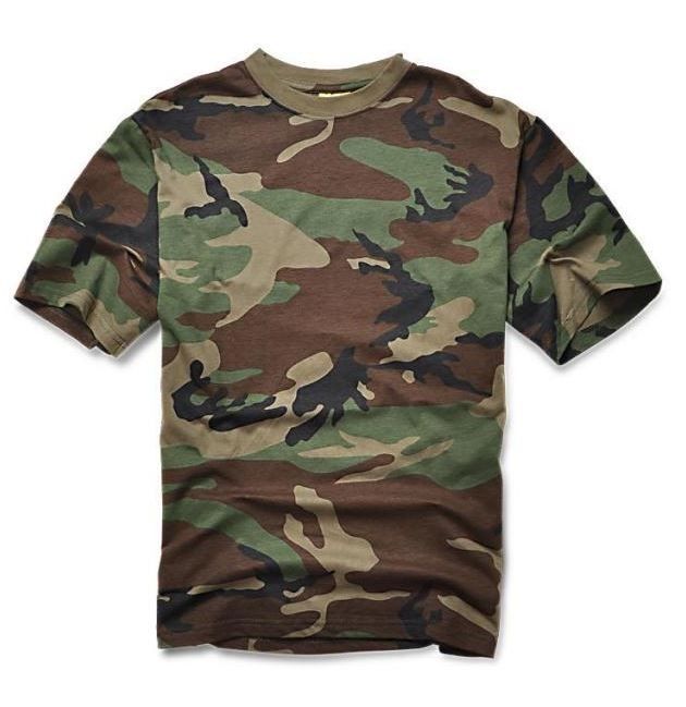 Woodland Camo Cotton T-Shirt