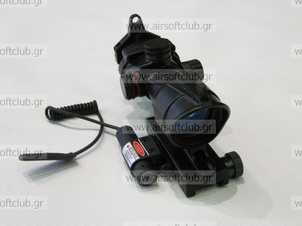 ACOG style Red dot with Laser pointer