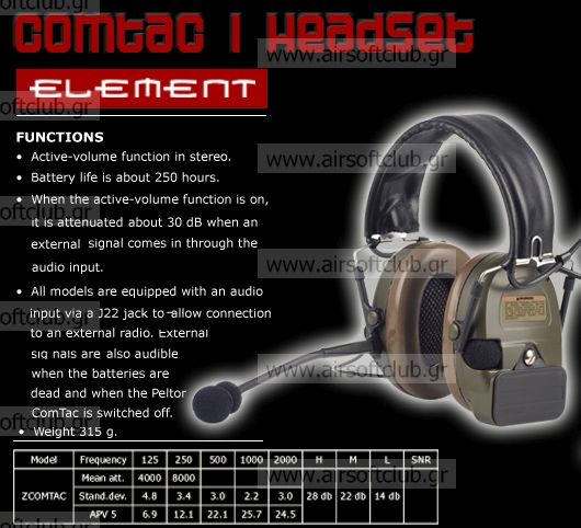 Comtac I Headset