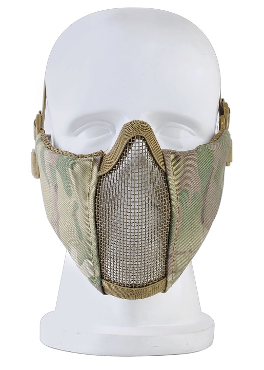 Tactical Steel Wire Half Face Mask - MULTICAM
