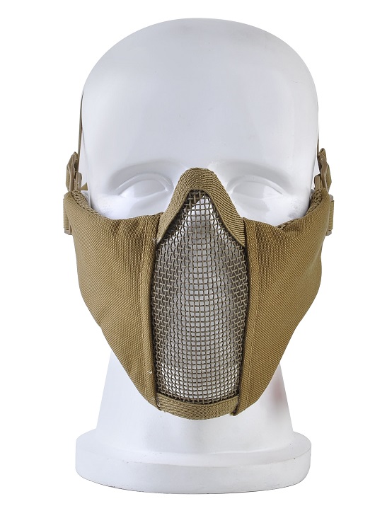 Tactical Steel Wire Half Face Mask - DE