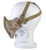 Tactical Steel Wire Half Face Mask - DIGITAL DESERT - Image 3