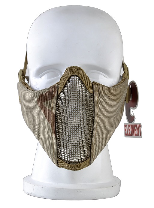 Tactical Steel Wire Half Face Mask - 3COLOR DESERT