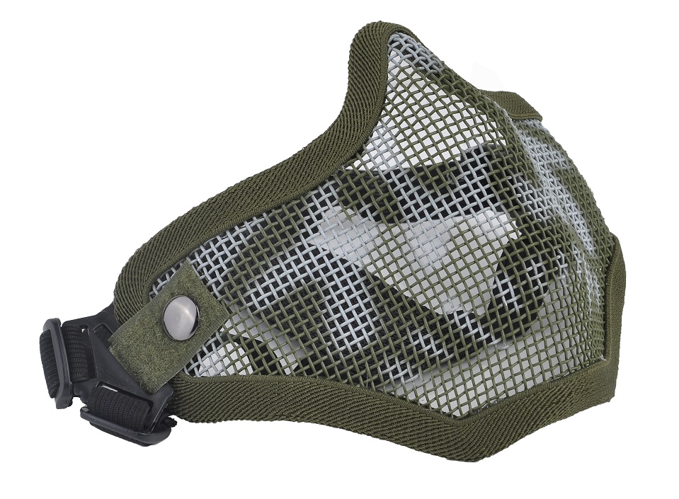Strike Steel Mech Half Face Skull Mask - FG