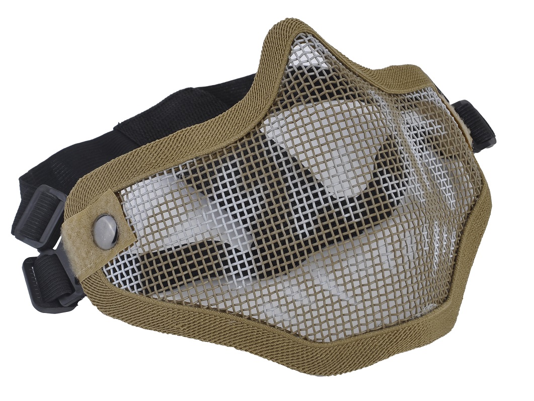 Strike Steel Mech Half Face Skull Mask - DE