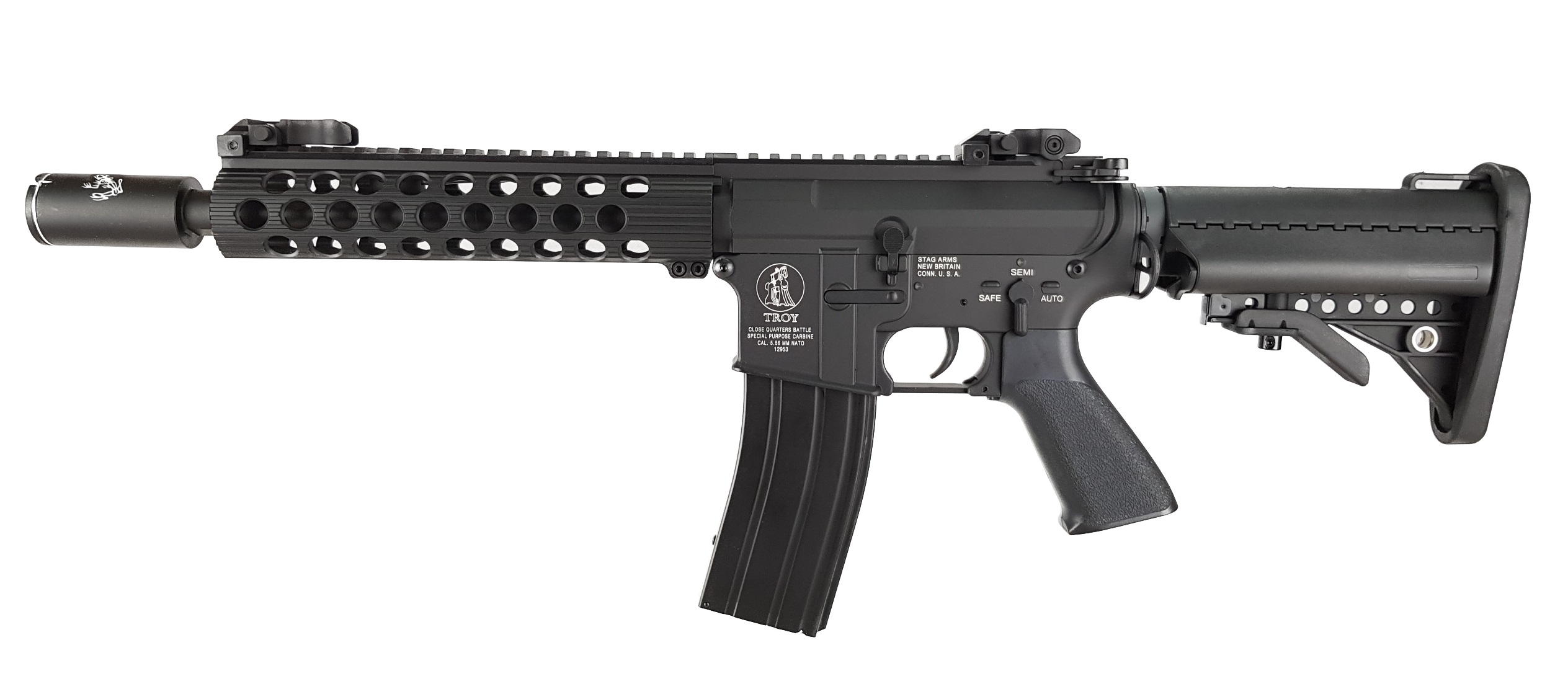 M4 TROY 9" - Quick Change Spring System, FULL METAL