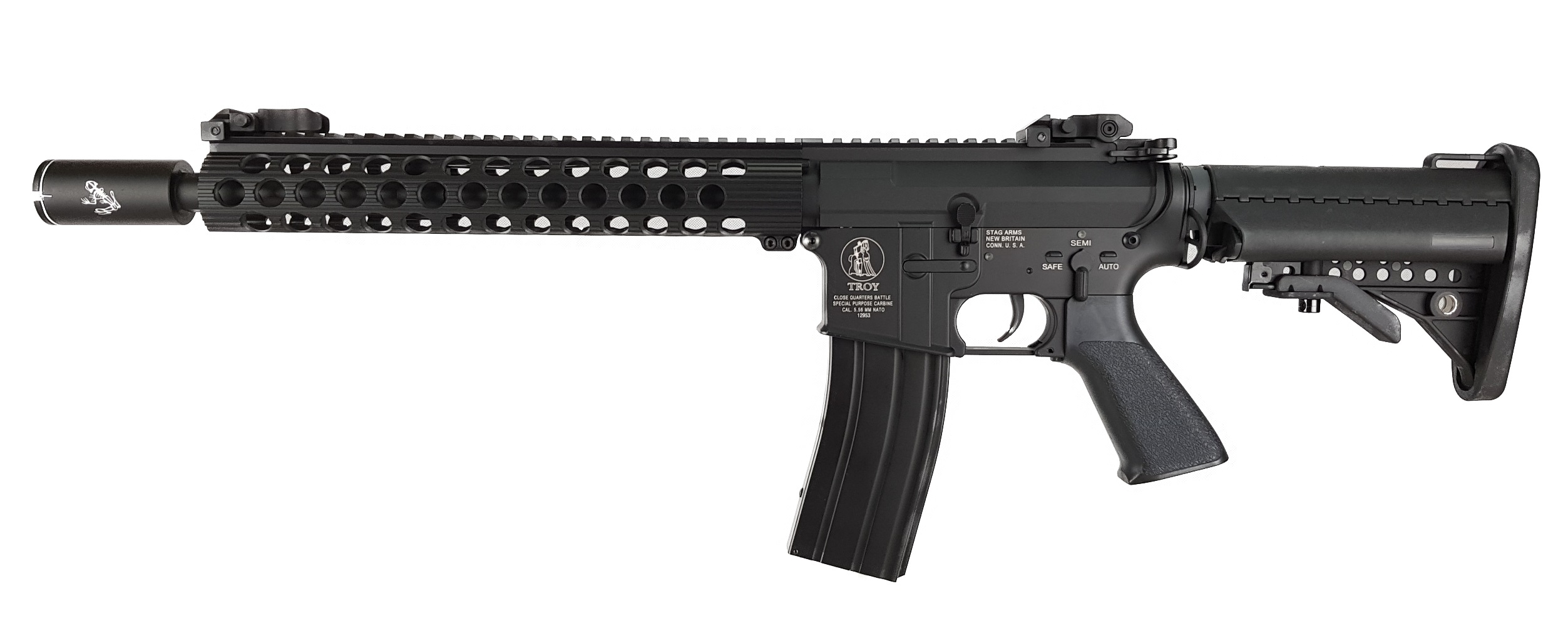 M4 TROY 12" - Quick Change Spring System, FULL METAL 