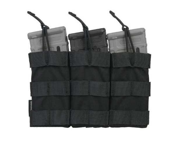  Modular Triple Open Top Magazine Pouch - BK