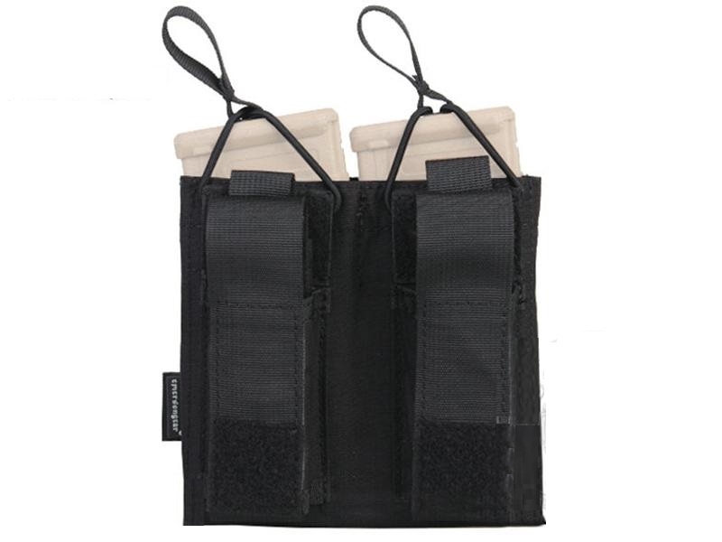  5.56 & Pistol Double Open Top Magazine Pouch - BK