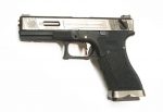 WE Force G18C GBB BK (Silver Slide and Silver Barrel)