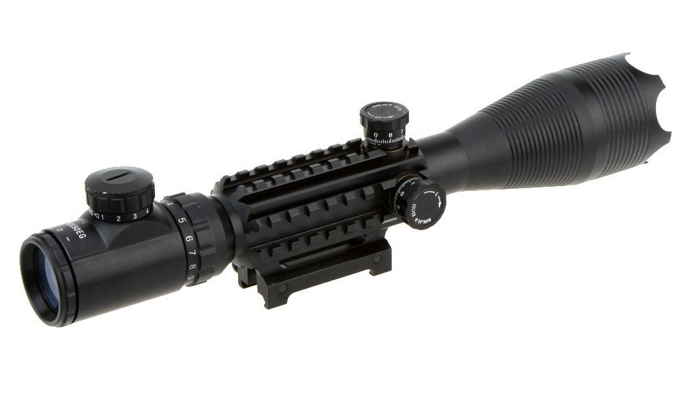 gd047-r1.jpg Tactical Tri-Rail RifleScope 4-16x50 EG Optical Sight Red&Green Mil-Dot Rifle Scope - Image 1