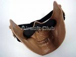 Skull Skeleton Half Face Protector Mask Brown