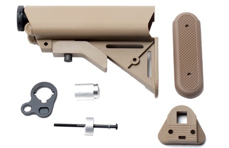 Extended Battery Stock For M16- Desert Tan (QD Battery Type) 		 		 		