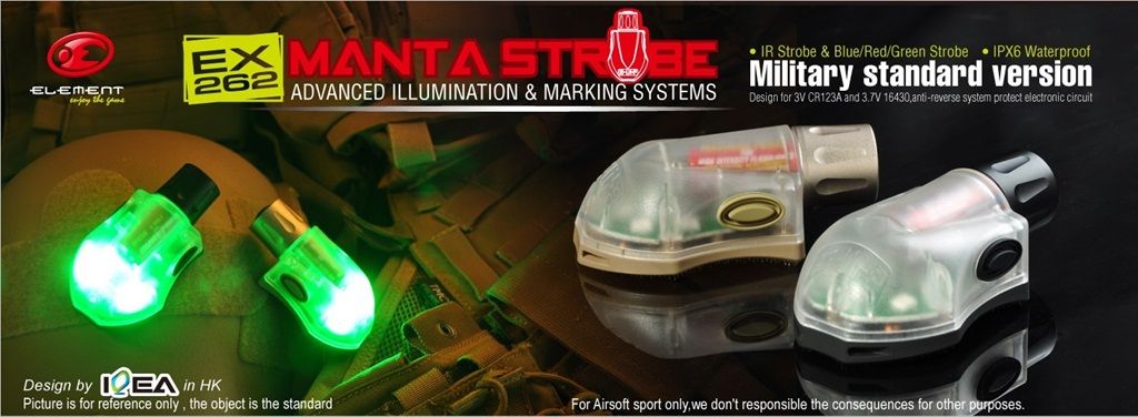 MANTA STROBE ( Black base , Red lighting )