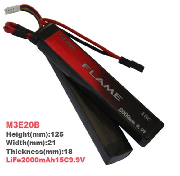 Flame Li-Fe 9.9V 2000mAH 15C Battery