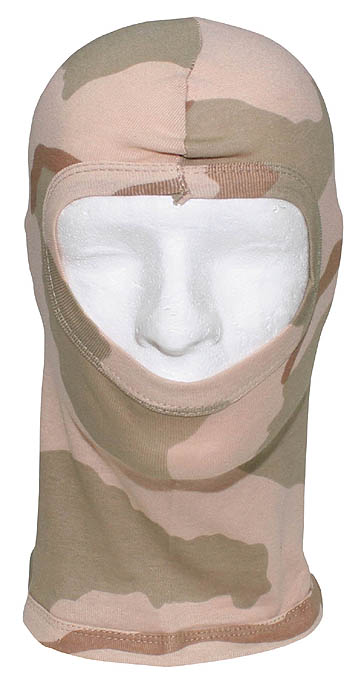 Balaclava, 1 hole, cotton, 3 Colour Desert
