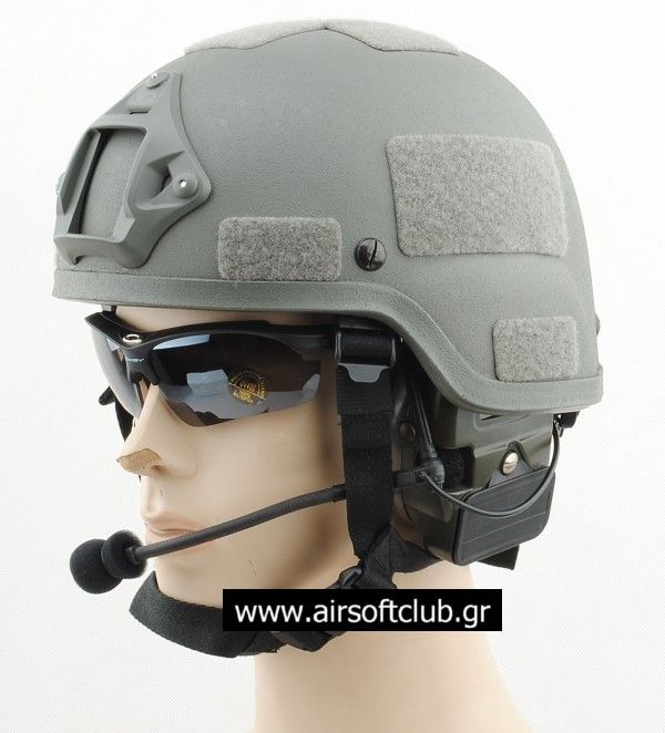 Mich 2000 Helmet with SOPMOD NVG Mount - OD