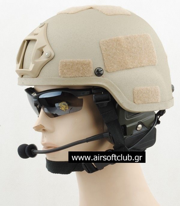 Mich 2000 Helmet with SOPMOD NVG Mount - TAN