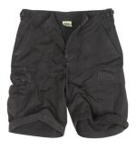 US PREWASHED RIPSTOP BERMUDA SHORTS BLACK