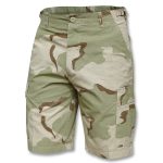 US PREWASHED RIPSTOP BERMUDA SHORTS 3 COLOR DESERT