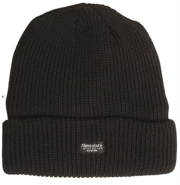 THINSULATE WATCH CAP BLACK