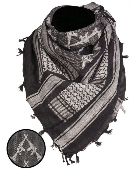 SHEMAGH SCARF (RIFLES) BLACK/WHITE 