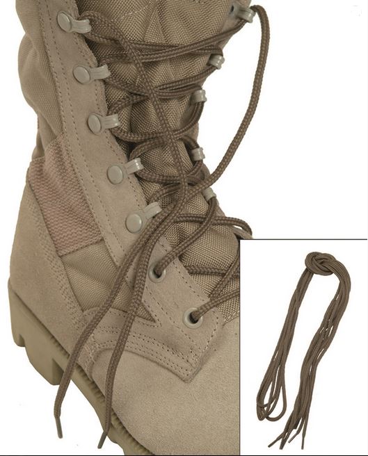 COTTON SHOE LACES 180 CM - COYOTE
