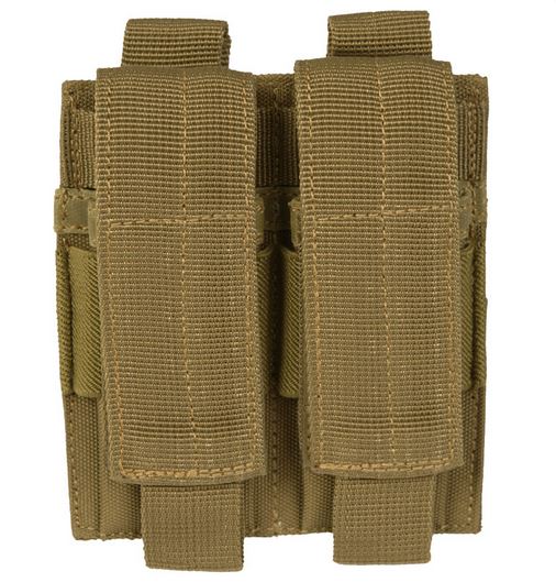 DOUBLE PISTOL MAGAZINE POUCH MOLLE  COYOTE