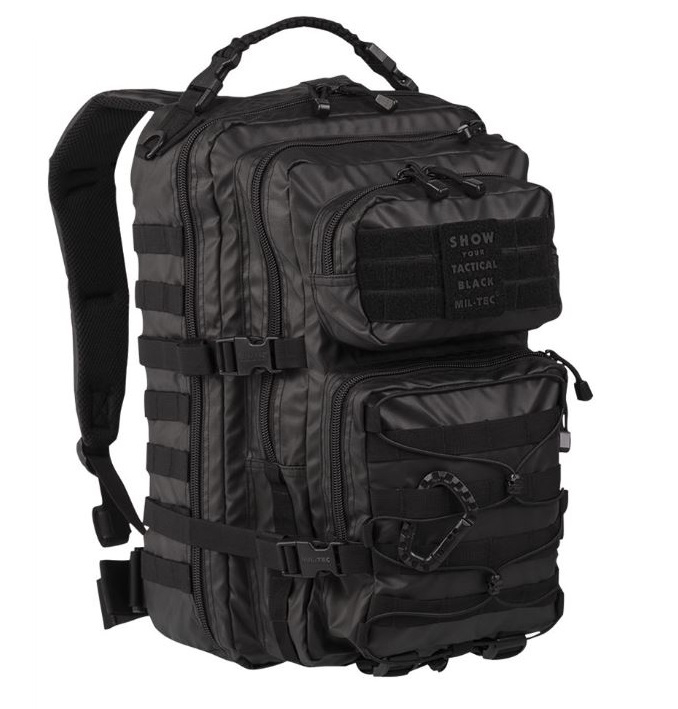 TACTICAL BLACK BACKPACK US ASSAULT LARGE