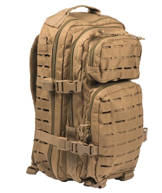 US  LASER CUT ASSAULT BACKPACK SMALL 20L COYOTE